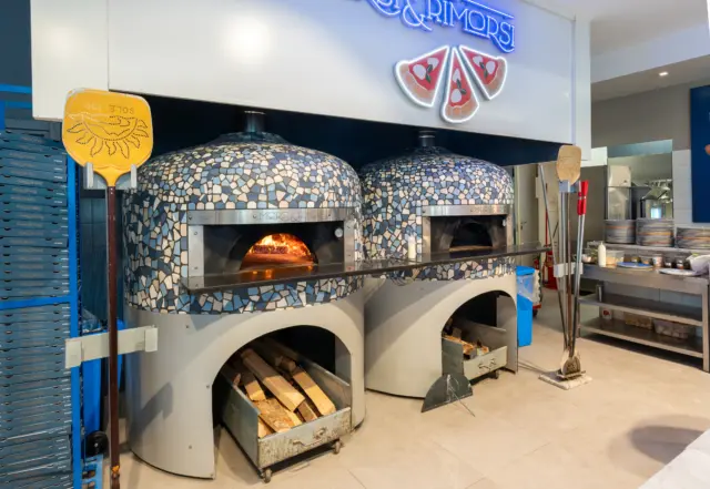 Pair of irregular tiles ovens